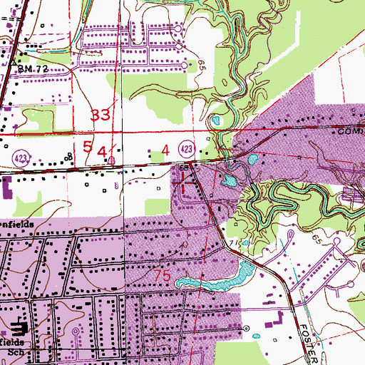 Topographic Map of Yorkdale, LA