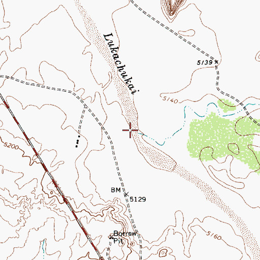 Topographic Map of Hasbidito Creek, AZ