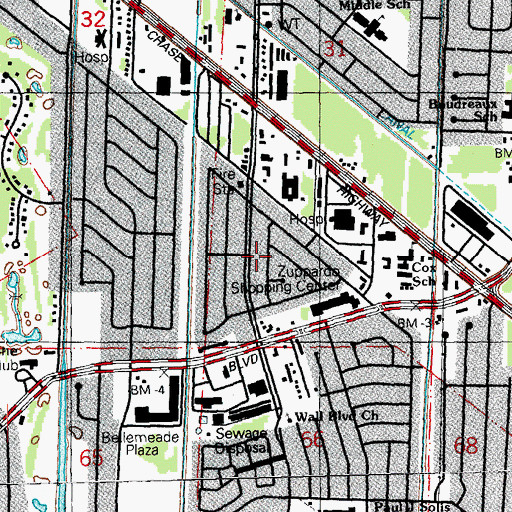 Topographic Map of Farmington Place, LA