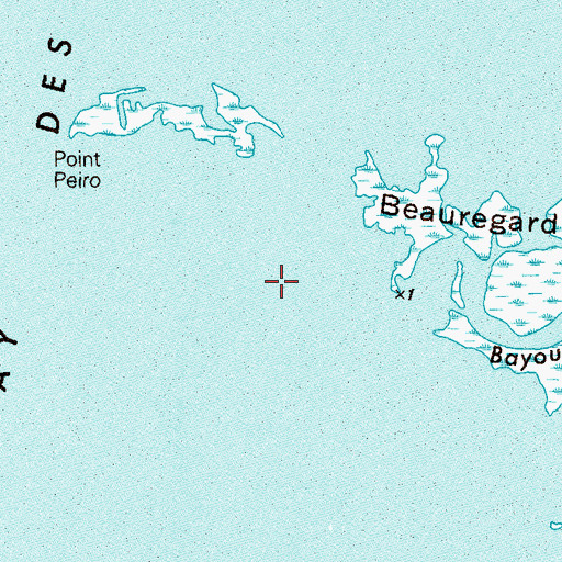 Topographic Map of Fort Blanc Bay, LA