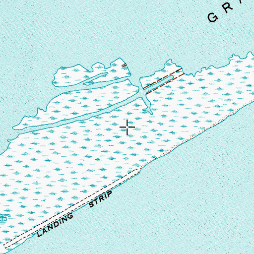 Topographic Map of Isle Grande Terre, LA