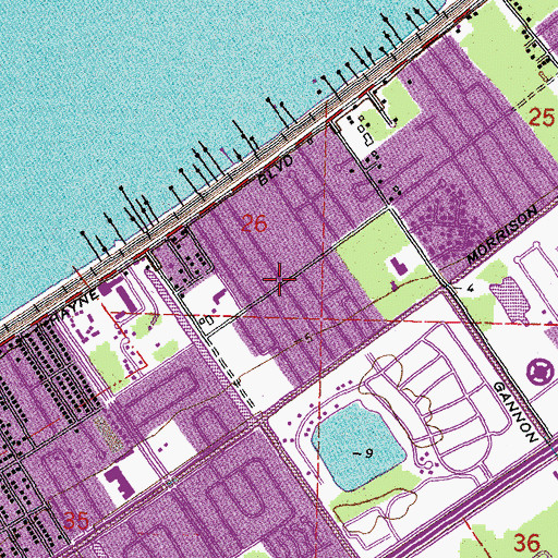 Topographic Map of Ferncrest, LA