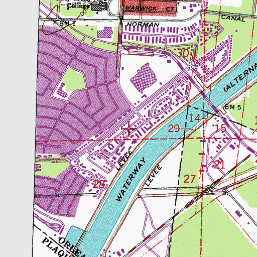 Topographic Map of Forest Isle, LA