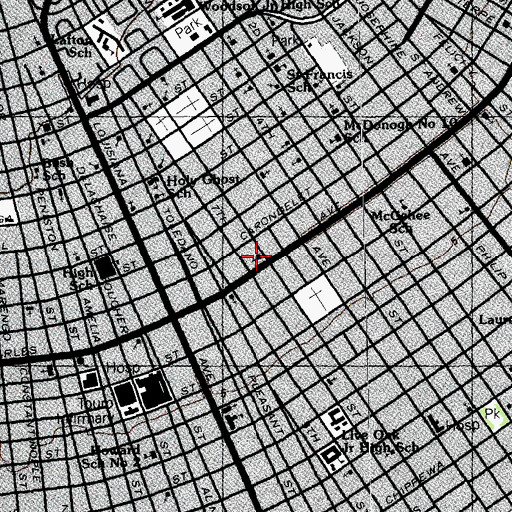 Topographic Map of Harris Memorial Chapel, LA