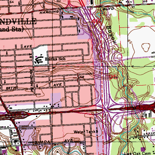 Topographic Map of Airline Terrace, LA