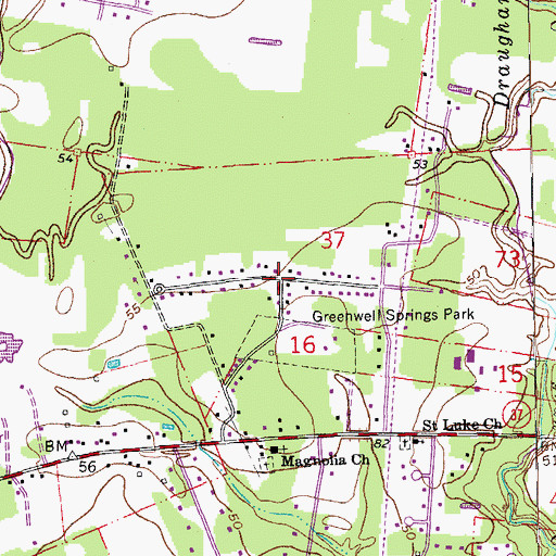 Topographic Map of Alford Acres, LA