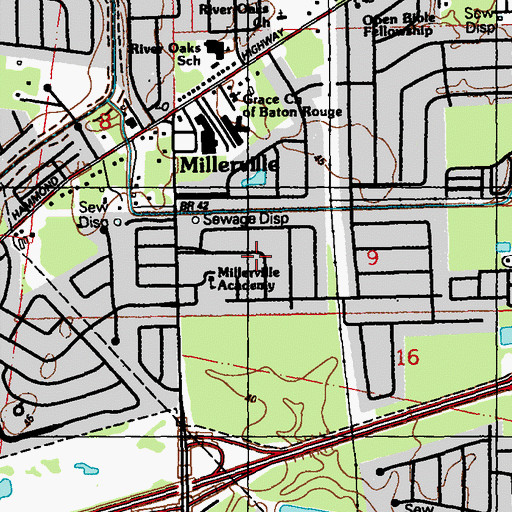 Topographic Map of Avalon, LA