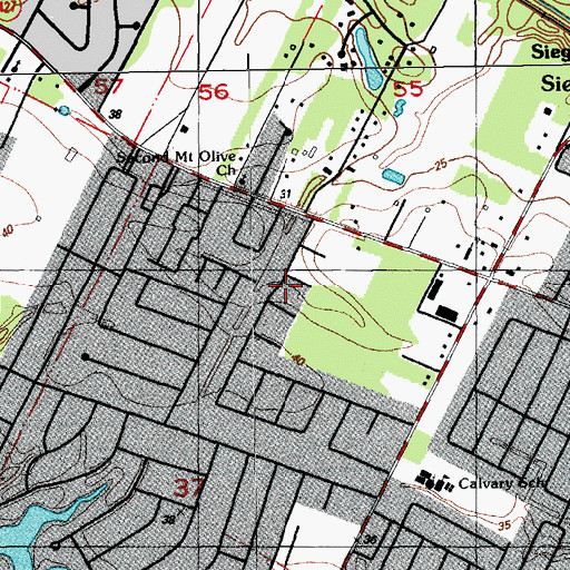 Topographic Map of Barkley Place, LA