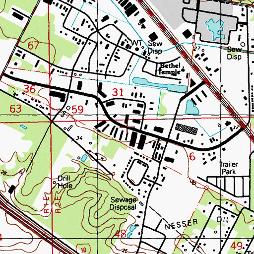 Topographic Map of Baton Rouge Industiplex, LA