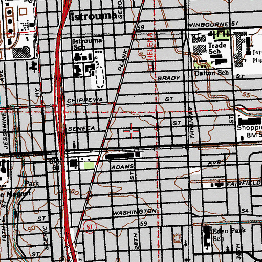 Topographic Map of Baton Rouge Terrace, LA