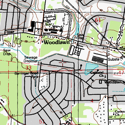 Topographic Map of Bell Grove Place, LA