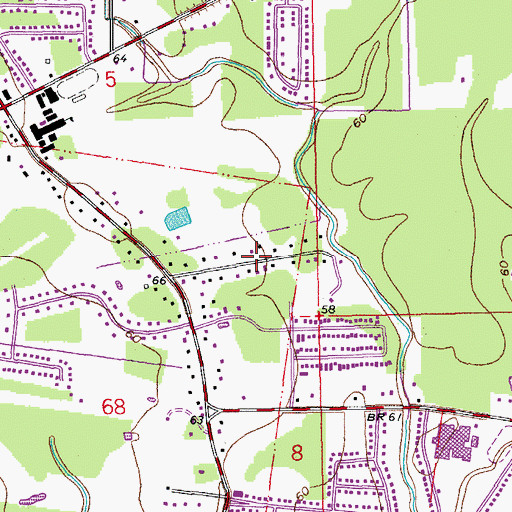 Topographic Map of Bon Dickey, LA