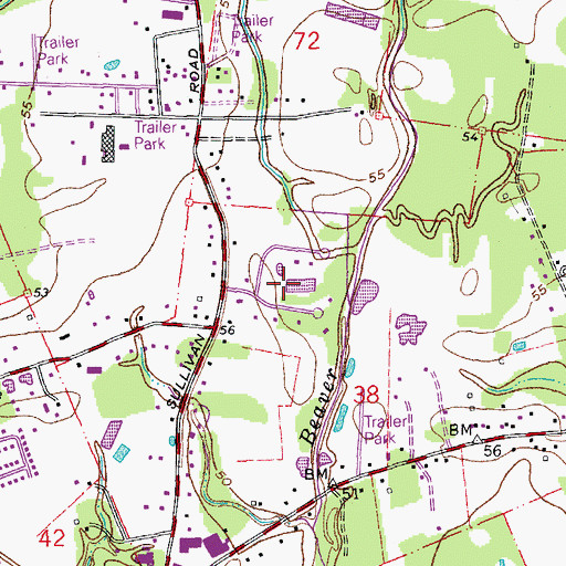 Topographic Map of Brandon Place, LA