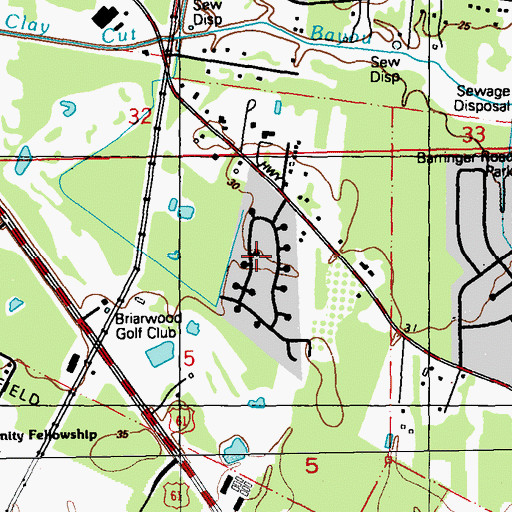 Topographic Map of Briar Place, LA