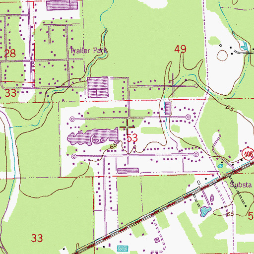 Topographic Map of Bridlewood, LA