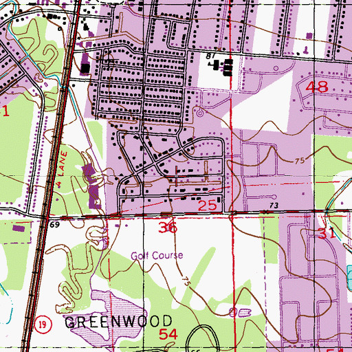 Topographic Map of Buffwood, LA
