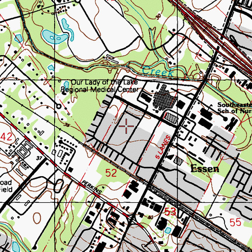 Topographic Map of Calais Office Park, LA