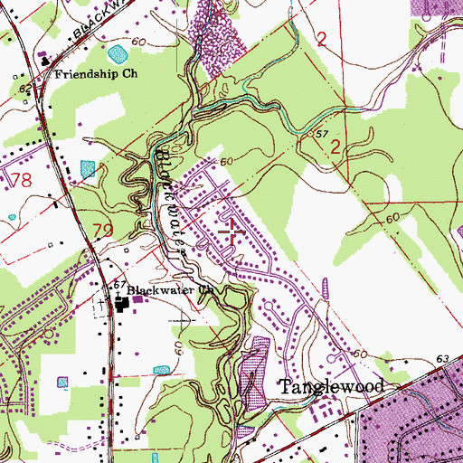 Topographic Map of Carmel Acres, LA
