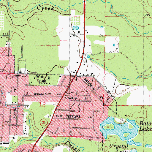 Topographic Map of Bogalusa Church of Christ, LA