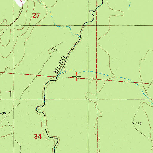 Topographic Map of Wahl Branch, AR