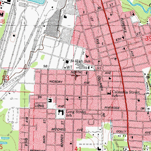 Topographic Map of Salter Chapel African Methodist Episcopal Church, LA