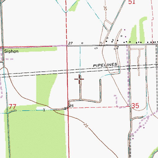 Topographic Map of Pointe Coupee Parish, LA