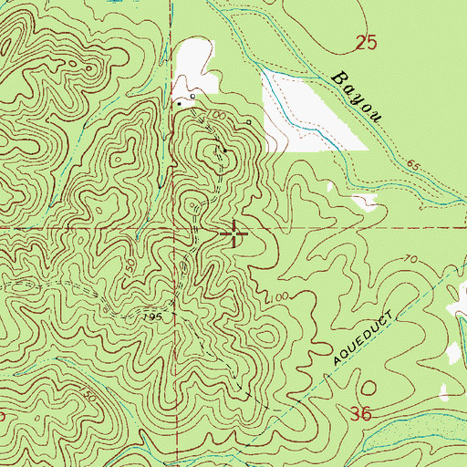 Topographic Map of Rapides Parish, LA