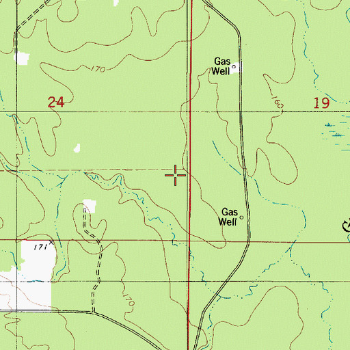 Topographic Map of Red River Parish, LA