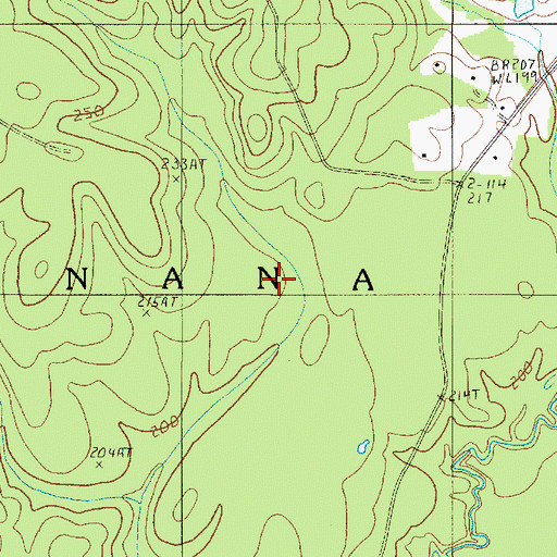 Topographic Map of Sabine Parish, LA