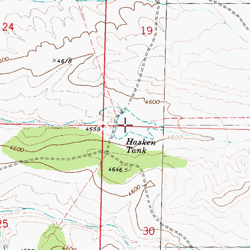 Topographic Map of Hasken Tank, AZ