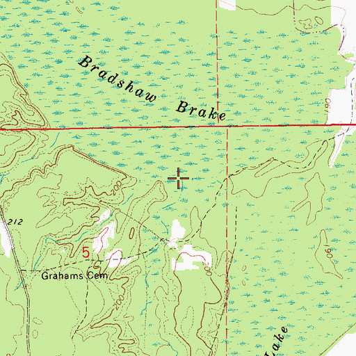 Topographic Map of Walker Branch, AR