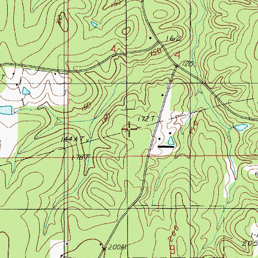 Topographic Map of Union Parish, LA