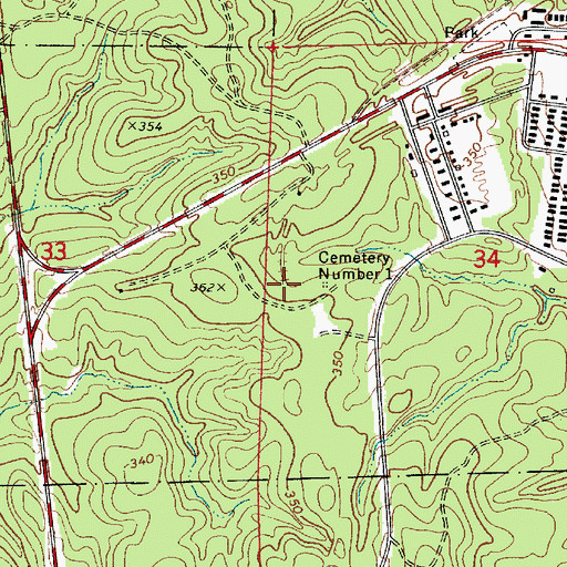 Topographic Map of Vernon Parish, LA