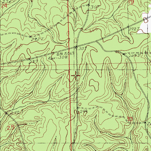 Topographic Map of Washington Parish, LA