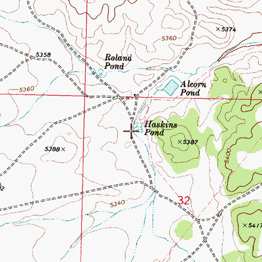 Topographic Map of Haskins Pond, AZ