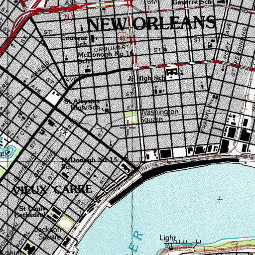 Topographic Map of Third Presbyterian Church (historical), LA