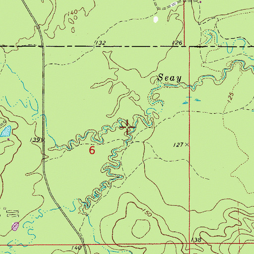 Topographic Map of Walker Creek, AR