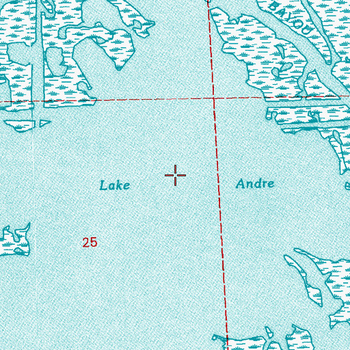 Topographic Map of Lake Andre, LA