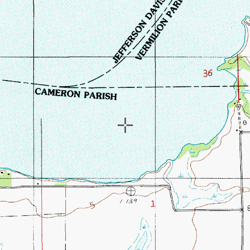 Topographic Map of Lake Arthur, LA
