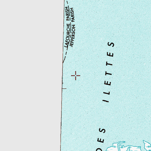 Topographic Map of Bay Des Ilettes, LA