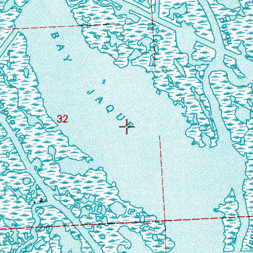 Topographic Map of Bay Jaque, LA