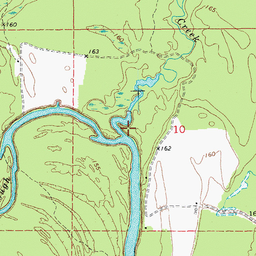 Topographic Map of Walker Cypress Creek, AR