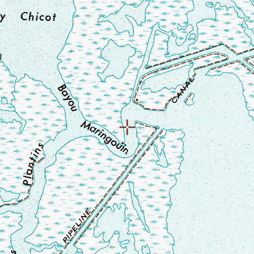 Topographic Map of Bayou Maringouin, LA