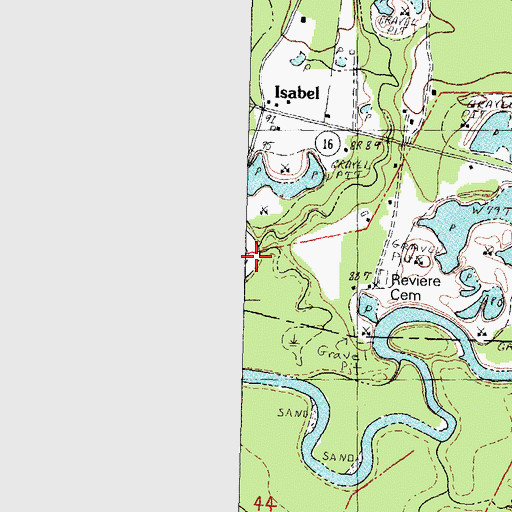 Topographic Map of Berrys Creek, LA