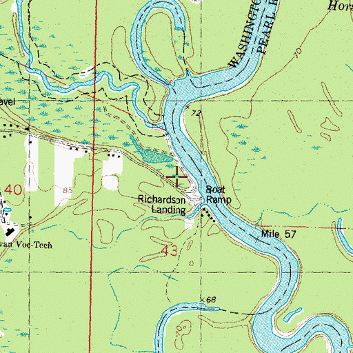 Topographic Map of Bogue Lusa Creek, LA