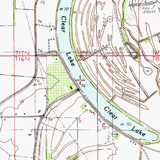 Topographic Map of Clear Lake, LA