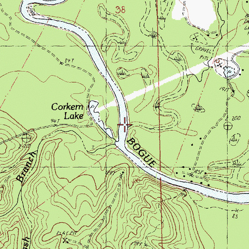 Topographic Map of Miller Creek, LA