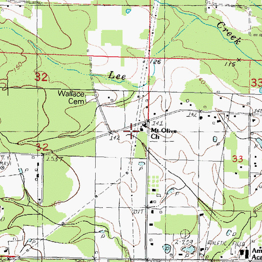 Topographic Map of Mount Olive Missionary Baptist Church, LA