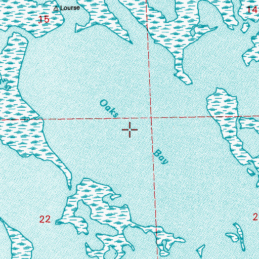 Topographic Map of Oaks Bay, LA