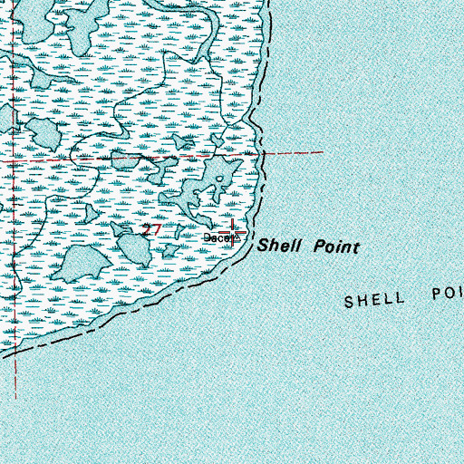 Topographic Map of Shell Point, LA